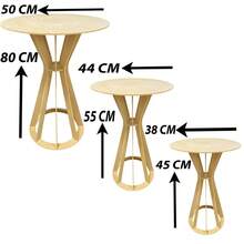 Set Of -Shaped MDF Cylindrical Tables For Parties, Displays, And Events. - Beis - Ver 3