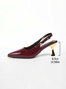 2025 Spring French Style Pointed Toe Backless Flat Sandals For Women, Elegant Lady-Like Design - Burgundy - View 9