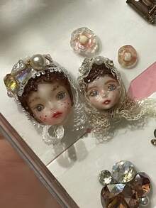 1 件硅胶美甲模具，娃娃头，精灵耳朵 3D 模型，美甲配件 DIY，精致透明指甲模具 - 無色 - 查看 10