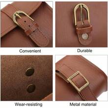 Accesorios Vintage Para Bicicleta, Alforjas Para Bicicleta, Bike Handlebar Bag ycle Front Tube Frame Bag, Retro Style Artificial Leather ycle Front Frame Bag Bike Pouch Cycling Accessory - Marrón - Ver 8