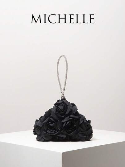 迷你钱包、新娘伴娘包、花卉包、舞会礼服包、舞会礼服配饰、创意包、婚礼用品、女士礼物、圣诞包、情人节包（图案随机）