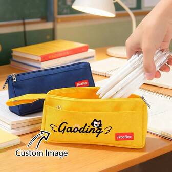 Trousse à crayons personnalisée, sac à crayons grande capacité, boîte à articles de papeterie minimaliste résistante à la saleté, boîte à crayons de haute qualité, sac à articles de papeterie avec logo personnalisé, trousse à crayons cadeau personnalisé, rentrée scolaire, cadeau d'anniversaire