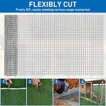 Lưới thép lưới thép lưới thép lưới thép hàn mạ kẽm cho hàng rào lưới thép cho gia cầm, cây trồng trong vườn, hàng rào lưới chắn động vật - Bạc - Xem 6