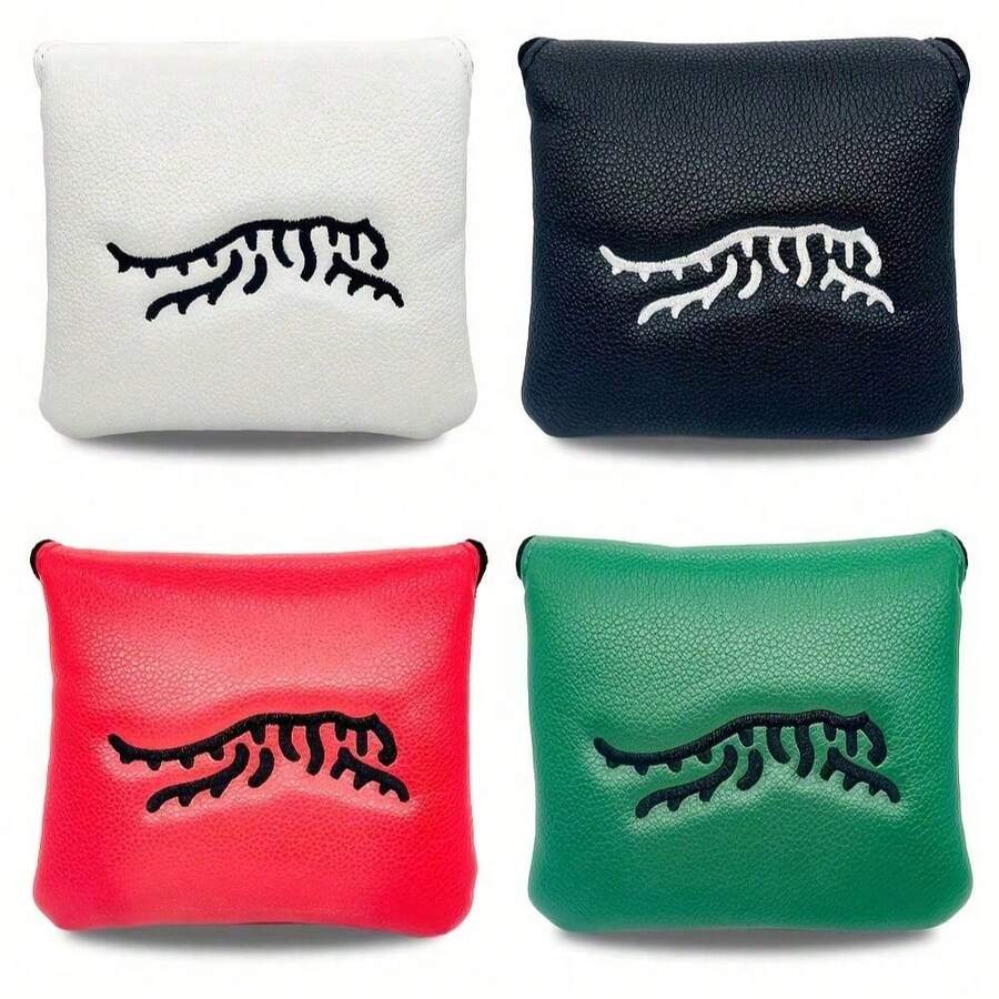 1个抽象老虎图案高尔夫球杆头套，高尔夫推杆套，时尚高尔夫球杆套，适合男女户外运动爱好者，采用防水耐用材料制成，为您的球杆提供最佳保护。 - 彩色 - 查看 1