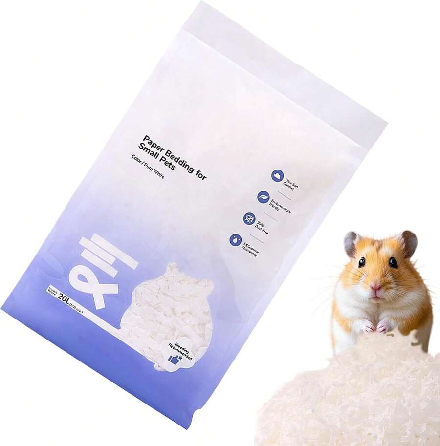 Ropa De Cama De Conejito Para Conejos - Ropa De Cama De Hámster De Papel Natural Suave |   Absorción De Agua, Decoración Segura De La Jaula Para La Casa De Criadero Al Aire Libre De Interior, Hábitat, C - 1 - Ver 1