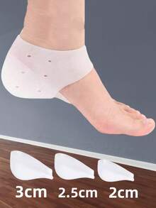 1双隐形硅胶弹性增高鞋垫，男女通用，足部保护隐藏式增高垫 - 無色 - 查看 1