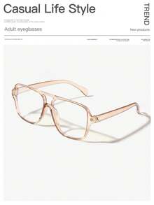 1 PC Women's Classic Aviator Frame Glasses For Computer Gaming Home Office - Multicolor - View 3