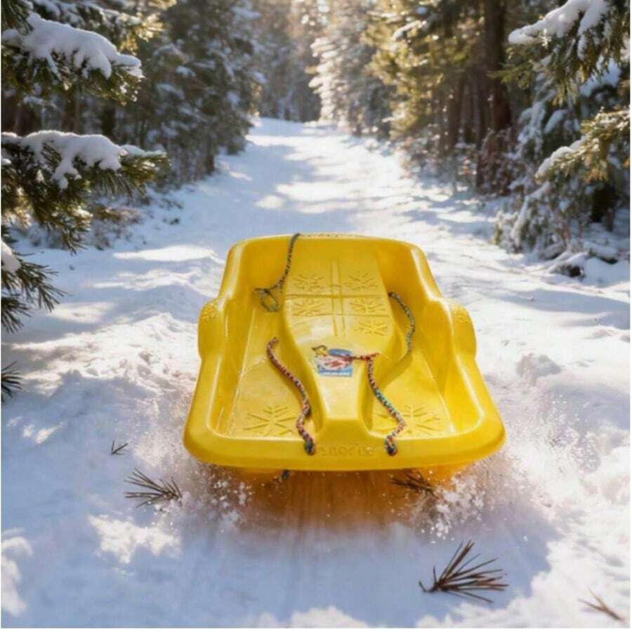 78厘米 x 59厘米厚实耐用的滑雪板/雪橇，适合成人和儿童使用，也可作为雪橇滑道、单板滑雪板、沙板和其他户外运动器材使用。 - 彩色 - 查看 1