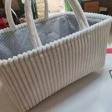 Duża torba na pieluchy z przegródkami, organizer dla mamy, mieści pieluchy i chusteczki, torba na pieluchy dla niemowląt (kolor podszewki losowy) - Wielokolorowe - Zobacz 8