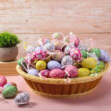 Muroi Mono 2020年1月10日 复活节彩蛋、彩色复活节彩蛋装饰品、散装纸浆泡沫复活节彩蛋装饰品、复活节派对礼物、工艺树、春季家居装饰 - 彩色 - 查看 9