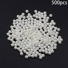 100pcs/Pack ABS Faux Pearl Beads, Hole-Less, For DIY Jewelry Making, Suitable For Bracelets, Necklaces, And Crafts - Pure White/pearl - View 20