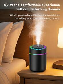 1 Pc 180ml Car Air Freshener & Mini Humidifier With Color Night Light,It Has An Auto-Off Timer, - 2 Modes, Quiet, Portable.Refillable With Essential Oils, For Auto Office Home Bedroom - PY02 - View 2
