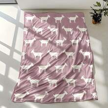 Girl Who Loves Goats  Blanket, Goat Enthusiast Blanket, Super Soft Flannel Printed  Blanket,As Birthday Gifts, Family, Wedding, Souvenir Blankets, Polyester Blankets Suitable For All Seasons, Washable, Machine Washable, Lightweight, Breathable, Comfortable, Warm, Unique, 280gsm For Him, Her Personalized Ideal Gifts For Her, Him, Family, Boyfriend, Girlfriend, Father, Family, Mother, Lover, Daughter, Son, Grandfather, Grandmother, Friend, Classmate, Pet.   Perfect Nap, Camping, Travel, Home, Daily Life, Office Decoration, Birthday, Anniversary, Valentine's Day, Thanksgiving, Christmas, Halloween, Mother's Day, Father's Day, Wedding, New Year Gifts ,Sofa,Bed,Car,Bedroom,Living Room,Office,  Outdoor Camping, Beach,Wall Decoration - 多色23 - 查看 4