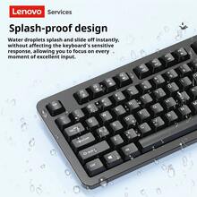 Lenovo K101 USB Wired Keyboard 104-Key Laptop Desktop All-In-One USB Computer External Typing Office Home Use - Black - View 4