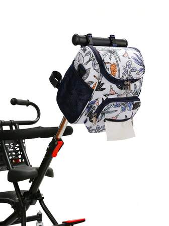 Small Multi-Function Stroller Hanging Bag, Fashionable Women's Shoulder Bag, Oxford Cloth Diaper Bag