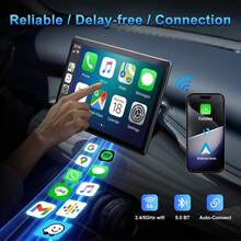 2026 Enhanced Wireless CarPlay Adapter 2-In-1 Wired-To-Wireless Conversion Plug-And-Play, Fast Auto-Connection With Zero Delay USB/USB-C Mini Compact Design (Black) - màu đen - Xem 2