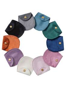 1pc/10pcs/50pcs Velvet Gift Bags, Jewelry Packaging Bags, Jewelry Gift Bags, Wedding Birthday Candy Bags, Earring Bracelet Necklace Compact Storage Bags, Party & Holiday Gift Packaging Bags - Multicolor - View 5