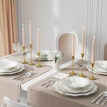 12pcs/6pcs/3pcs/Set Iron Taper Candle Holder,Decorative Candle Stand - Candlestick Holder For Wedding, Dinning, Party ,Fireplace Decor Candelabra Table Decor Pillar Candle Holder For Wedding,Home Decor, Holiday Party Decor,Festival Decor Home - Bronze - View 4