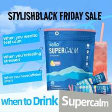 Nello Supercalm Calming Drink Mix With KSM-66 Ashwagandha Vitamin D3 Magnesium & L-Theanine Supports Cortisol Balance Mood Sleep 20 Servings Travel Packets Dietary Supplement - 1 包 - 查看 1