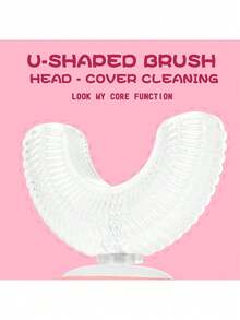 1支儿童U型电动牙刷，配1个刷头（电池容量：150mAh），5种模式，自动360°清洁，轻柔震动，卡通恐龙图案，IPX7级防水设计，让沐浴时光充满乐趣，同时保护牙龈，是圣诞节的理想礼物。 - 彩色 - 查看 6