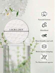 100/200pcs/Pack High-Quality Pearl-Patterned Cleaning Pads. Soft, Skin-Friendly And Breathable, With Double-Sided Three-Layer Design, Strong Water Absorption And Suitable For Both Dry And Wet Use.Ideal For Makeup Application And Removal, As Well As Cleaning And Care Of Face, Eyes And Nail Polish. - Multicolor - View 9