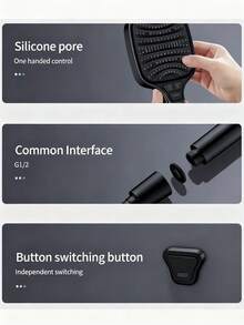 8-Mode Boosted Filter Square Shower Set, Large Panel Handheld Shower Head With 8 Adjustable Flow Modes, Durable Plastic Construction, Modern Style, G1/2 Universal Interface, Powerful Filtered Boosted Square Shower Head And High-Flow Rain System. Suitable For Home And Hotel Bathrooms, Essential Accessories For Modern Bathrooms And RV Bathrooms. Upgrade Your Bathroom For A Comfortable Showering Experience. Ideal For Holiday Gifts And Bathroom Renovations. - Black - View 10
