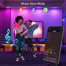 NBBUFF 3 pés - 100 pés Fita de Luz LED RGB Inteligente com Controle Remoto e Controle de Aplicativo, Sincronização de Música, Temporizador, Múltiplas Cores, Fácil de Instalar, Luzes LED para Decoração de Quarto, Sala de Estar, Sala de Jogos, Bottom de TV, Decoração de Bar, Iluminação de Teto, Decoração de Festa de Feriado, Decoração de Natal e Ano Novo, Presente