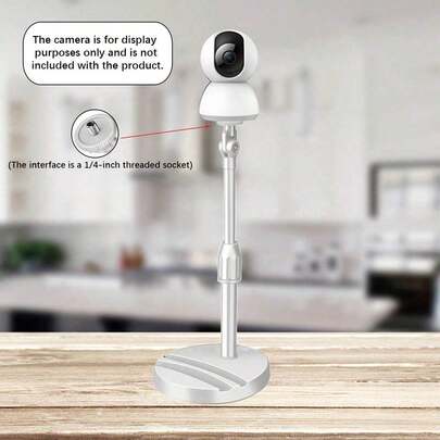 Support de webcam télescopique réglable de bureau, convenant à une utilisation domestique et aux caméras de , aux moniteurs