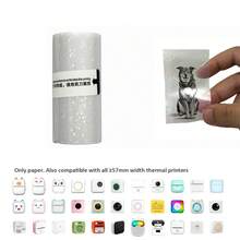 Papier thermique transparent à points laser flash auto-adhésif, papier d'imprimante thermique brillant pour imprimante portable mini, 57 mm x 2,5 mm, étiquettes thermiques pour la plupart des imprimantes de poche - Multicolore - Voir 8