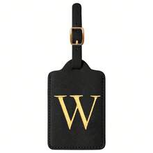 个性化首字母行李牌，皮革字母可爱行李牌，带隐私姓名卡，刺绣字母组合旅行包背包标签，送给女性、儿童、女孩、青少年（A~Z）的礼物，行李牌旅行配件，旅行必备，旅行收纳好帮手，适合海滩、暑假、返校季等场合。