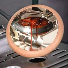 1 pieza Espejo para tiro de espresso para portafiltro sin fondo, herramienta de observación del flujo de espresso, accesorio de máquina de café con lente plateada - (Artículo No.Y22146WS) Espejo plateado de forma redonda - Ver 5