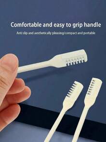 4pcs Bestselling Dual-Head Nose Hair Trimmer Set, Manual Cleaning, Can Trim Ear Hair, 360-Degree Rotating Nose Hair Trimmer, Unisex Design, Essential Personal Care Tool - Light Yellow - View 5