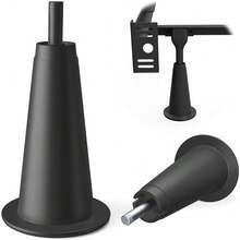 Set Of 6 High Rise Bed Frame Risers - 5 Inch Lift With Adapters For 1/2" And 3/8" Feet - Default - View 1