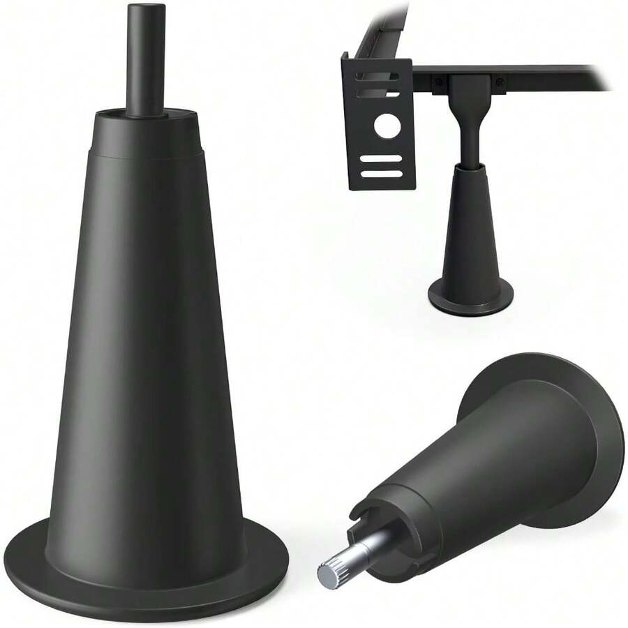 Set Of 6 High Rise Bed Frame Risers - 5 Inch Lift With Adapters For 1/2" And 3/8" Feet - Default - View 1