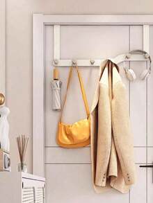 1个免钻孔门挂钩，创意卧室门挂钩，收纳整理神器，可挂外套、围巾、帽子、包包、毛巾、衣物等，无需工具，直接挂在门上，简单方便。充分利用空间：巧妙利用门后的闲置空间，让您的卧室、浴室和门厅瞬间整洁有序。情人节促销
