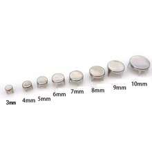 50/100pcs Round Brass 4 Claw Flat Rivets Studs 3/4/5/6/7/8/9/10mm For Leather Craft Costumes Bags Belts Shoes DIY Punk Goth Spike - Multicolor - View 2