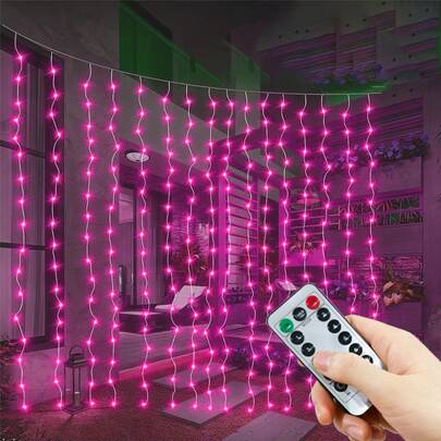 إكليل ستائر على النافذة أضواء سلسلة USB جنية ديكورات عيد الميلاد والزفاف وعيد الهالوين للمنزل والغرفة عيد الحب