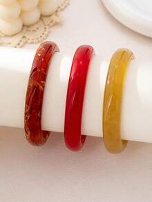 1 chiếc vòng tay Acrylic họa tiết da báo thời trang, phong cách thanh lịch và cổ điển, thích hợp cho tiệc tùng và đeo hàng ngày, ngày lễ tình nhân, mẹ, mẹ, ngày của mẹ, quà tặng - Nhiều màu - Xem 10