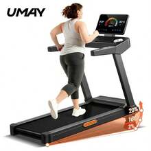 UMAY 20% Maunal Incline Treadmill, Foldable Home Treadmill With Quiet 3.5 HP Motor, 400LBS Capacity - 美規B型插(110-127V) - 查看 11