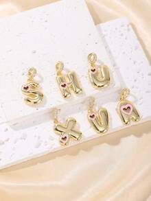 1pc Stylish And Simple Women's Necklace With 26 Letter Pendant (A-Z Capital Letters). Suitable For Everyday Wear, Unisex, And As A Gift For Friends. - Multicolor - View 3
