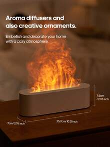 kinscoter 1PC USB 150ml Mini Flame Diffuser Ultrasonic Flame Humidifier Portable Essential Oil Diffuser With LED Colorful Light For Home Office Gifts