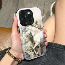 Fundas para Móvil de Caballo y Belleza Floral para  16/16Plus/16Pro/16ProMax/ 15/15Plus/15Pro/15ProMax/ 14/14Plus/14Pro/14ProMax/ 13/13Pro/13ProMax/ 12/12Pro/12ProMax,  11/11/11Pro Max Resistente al Polvo y Anticaída - Color mezclado 1 - Ver 11
