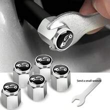 5pcs Anti-Theft Metal Tire Valve Stem Caps, Valve Core Covers, Personalized Car Tire Valve Caps - Multicolor - View 6