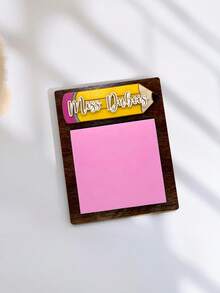Custom Wooden Teacher Sticky Note Pad Holder Gift,Customize Text,3 Styles,Personalized Teacher Name Gift,Student Gift For Teacher,Teacher Gift,Teacher End Of Year Gift - Multicolor - View 9