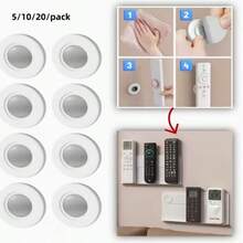 12pcs/6Sets Magnetic Remote Control Holder,Remote Control Magnetic Hook Non, Self-Adhesive Wall Mount Organizer For Flat Surfaces - Compatible With Tv, Ac, And Other Controls,For Home Office School Supply Storage - Multicolor - View 6