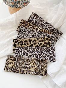 1pc Chic Leopard Print Headband, Elastic Fashion Retro Straight Fabric Sports Yoga Sweatband, New Leopard Print Headband, Street Fashion Hair Accessory Animal Hair Bands Casual Head Wrap Women Hair Accessories Summer Outfits,Festival,Party - Multicolor - View 2