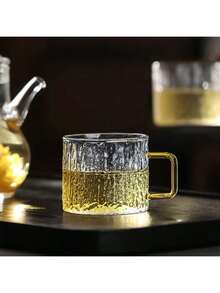 12/6/4/2件套 树皮纹理 150毫升 小巧可爱美观耐热透明浓缩咖啡玻璃杯，咖啡杯，玻璃杯，功夫热茶杯，咖啡配件茶具套装 - 無色 - 查看 4