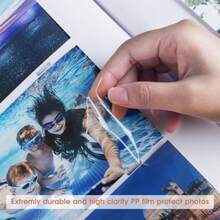 Photo Album 4x6 420 Photos With Writing Space Linen Cover With Memo Slip-In Pockets Pictures Album Book For Wedding Travel Family Baby Cyan Blue - CyanBlue - View 4