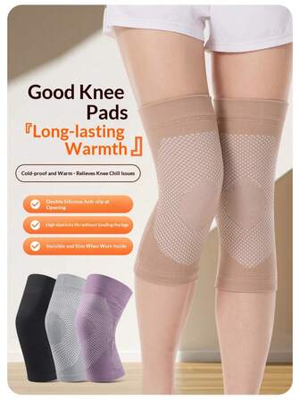 1 st knävärmare för höst/vinter, kylskyddande knäledshylsa, halkfritt knäskålsskydd