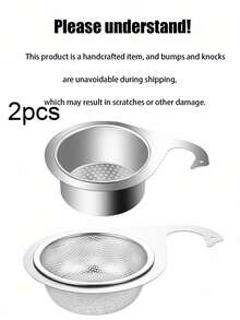 2/1 件装不锈钢厨房水槽滤篮,带可拆卸鹅颈网状过滤器 - 悬挂式沥水架,不接触食物,易于清洁 - 可用洗碗机清洗,节省空间 - 适用于标准水槽 - 厨房水槽配件,碎屑收集器,设计紧凑,经久耐用,带滤网,专为清洁爱好者设计 - 彩色 - 查看 12